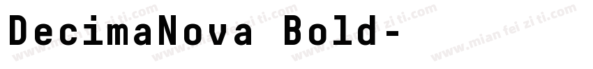 DecimaNova Bold字体转换